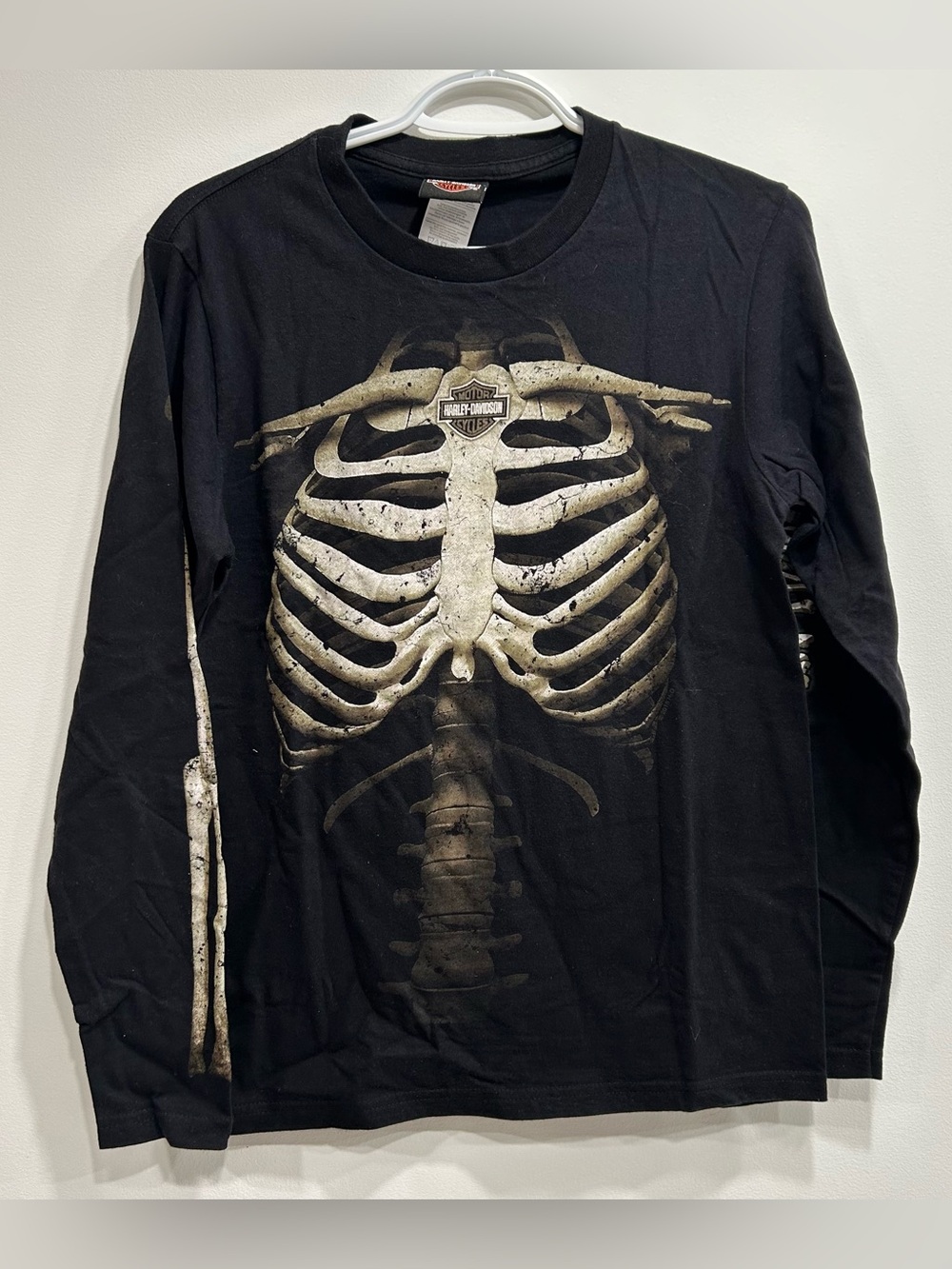 Harley-Davidson Black Long-Sleeve Skeleton Tee